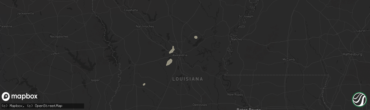 Hail map in Pineville, LA on May 26, 2025