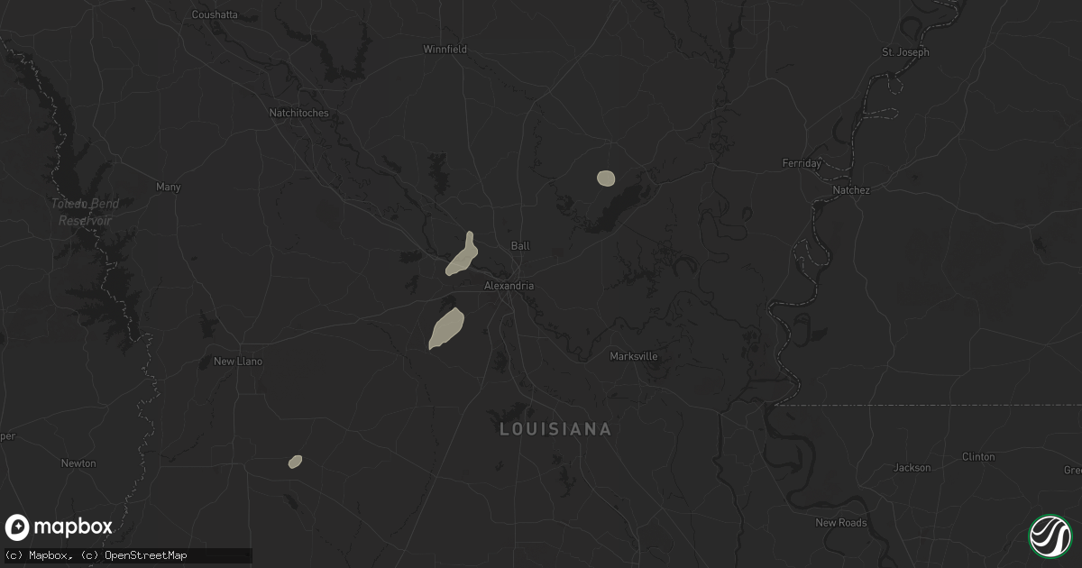 Hail map in Pineville, LA on May 26, 2025