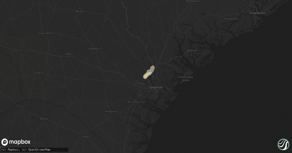 Hail map in Port Wentworth, GA on May 26, 2025