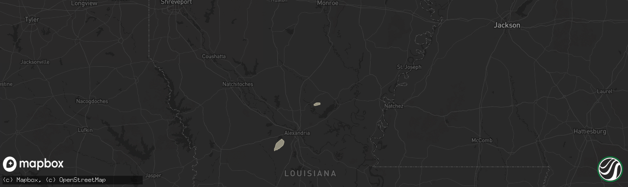 Hail map in Trout, LA on May 26, 2025