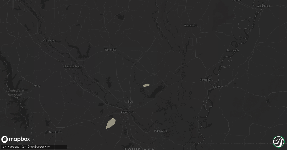 Hail map in Trout, LA on May 26, 2025