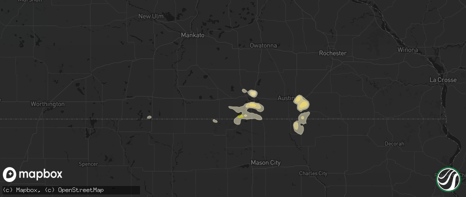 Hail map in Alden, MN on May 26, 2026