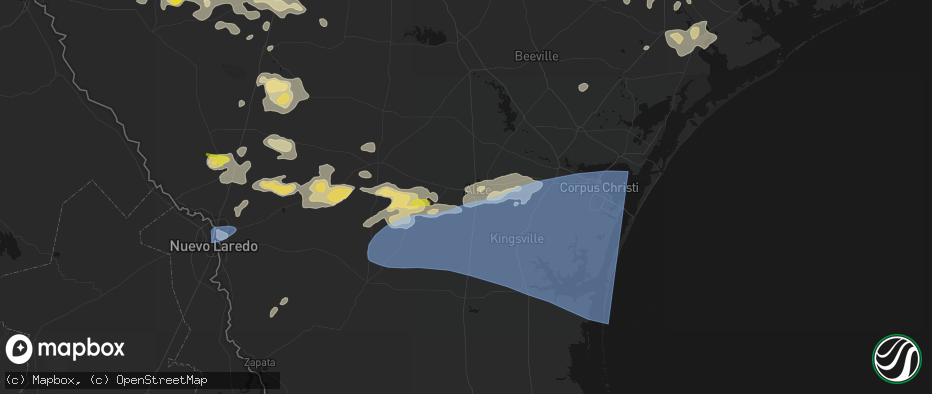 Hail map in Alice, TX on May 26, 2026