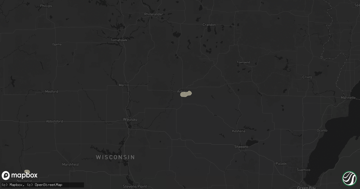 Hail map in Antigo, WI on May 26, 2026