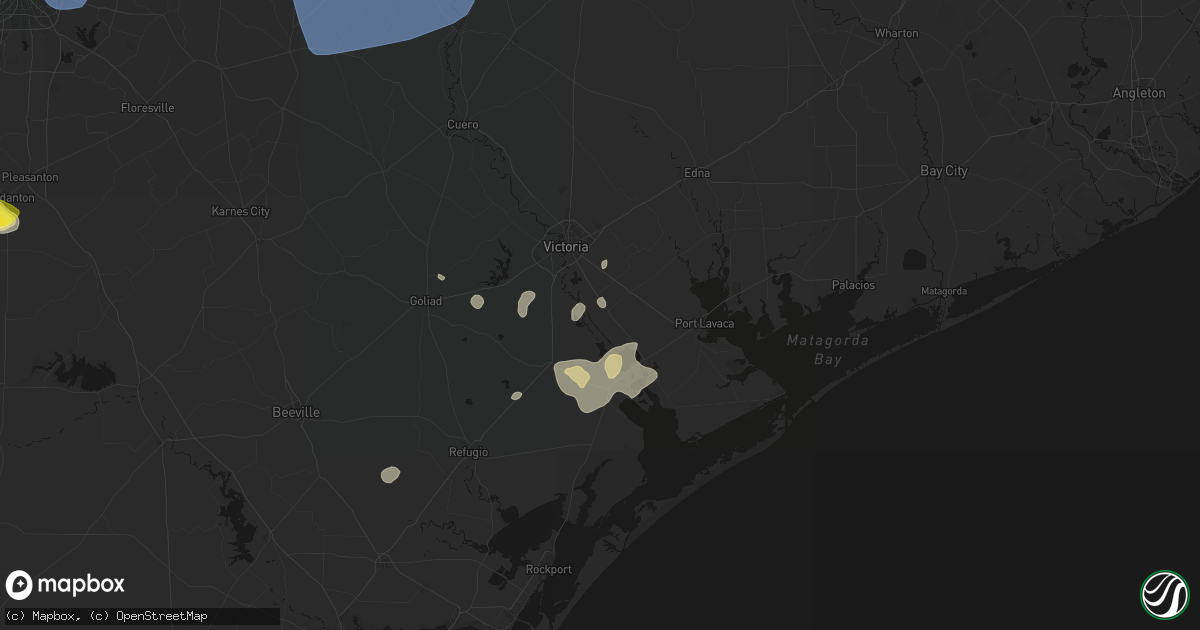 Hail map in Bloomington, TX on May 26, 2026