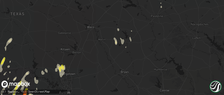 Hail map in Bremond, TX on May 26, 2026