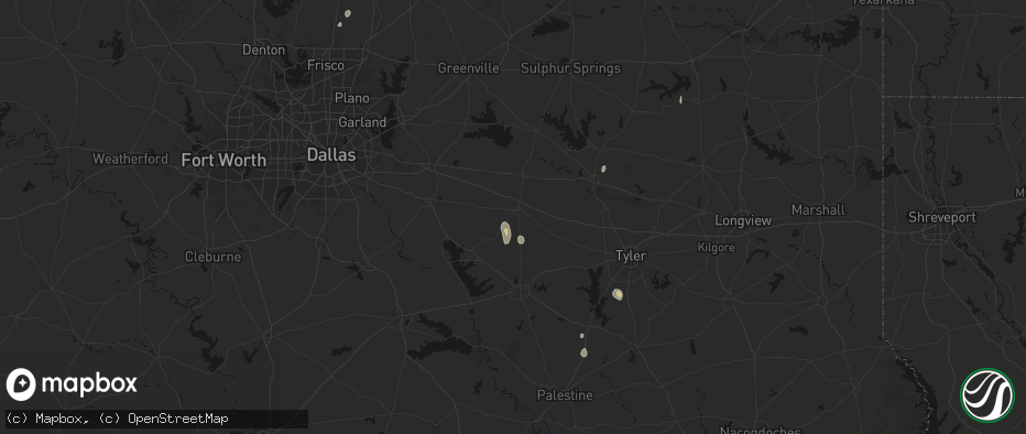 Hail map in Canton, TX on May 26, 2026