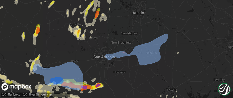 Hail map in Cibolo, TX on May 26, 2026
