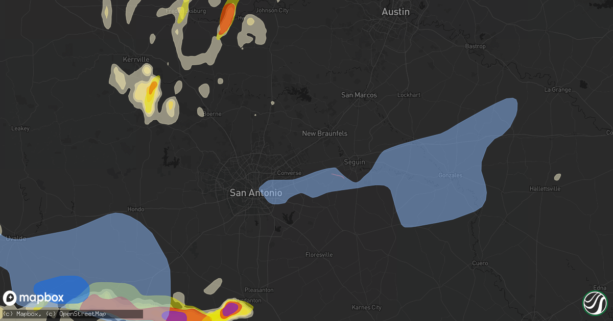Hail map in Cibolo, TX on May 26, 2026