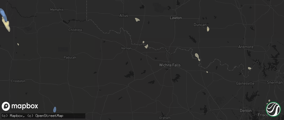 Hail map in Electra, TX on May 26, 2026