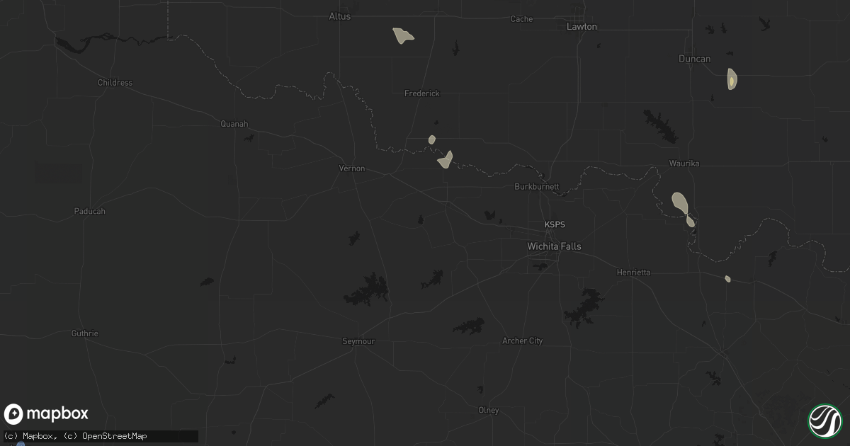 Hail map in Electra, TX on May 26, 2026
