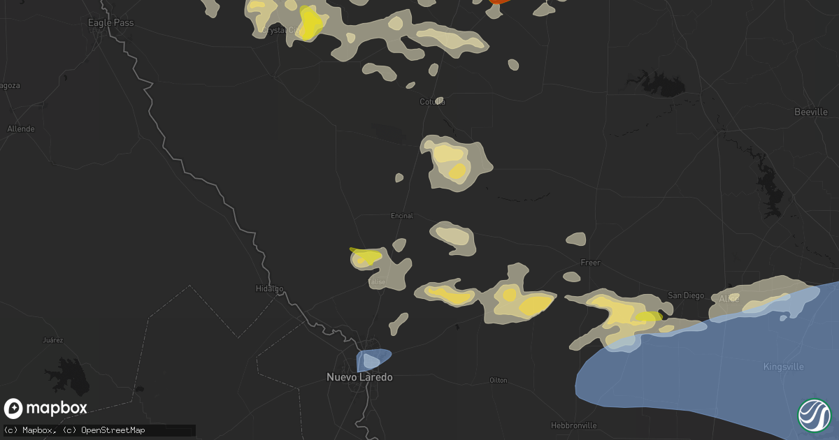 Hail map in Encinal, TX on May 26, 2026