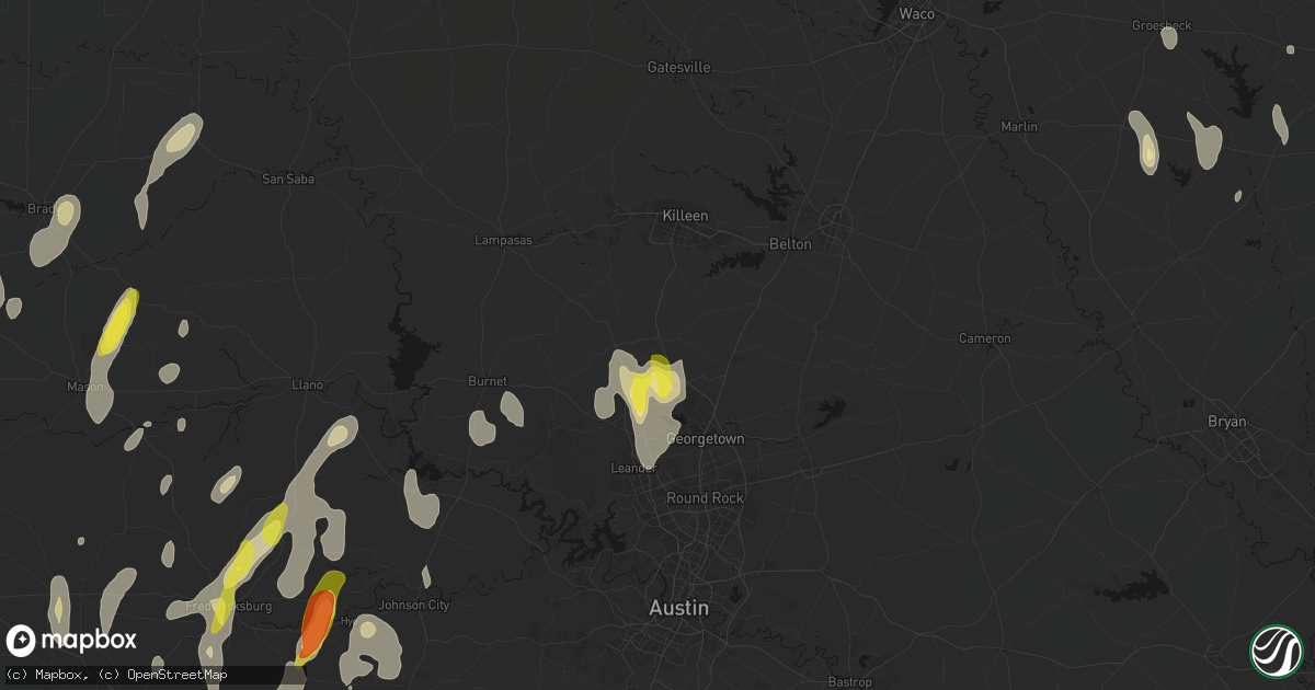 Hail map in Florence, TX on May 26, 2026