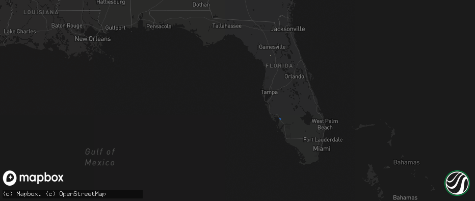 Hail map in Florida on May 26, 2026