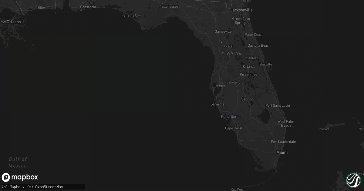 Hail map in Florida on May 26, 2026
