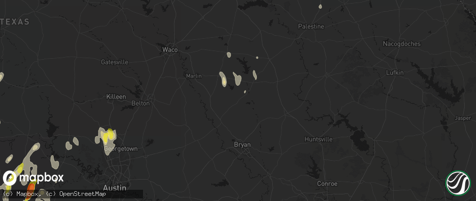 Hail map in Franklin, TX on May 26, 2026