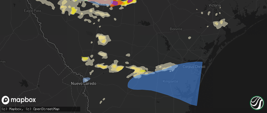 Hail map in Freer, TX on May 26, 2026