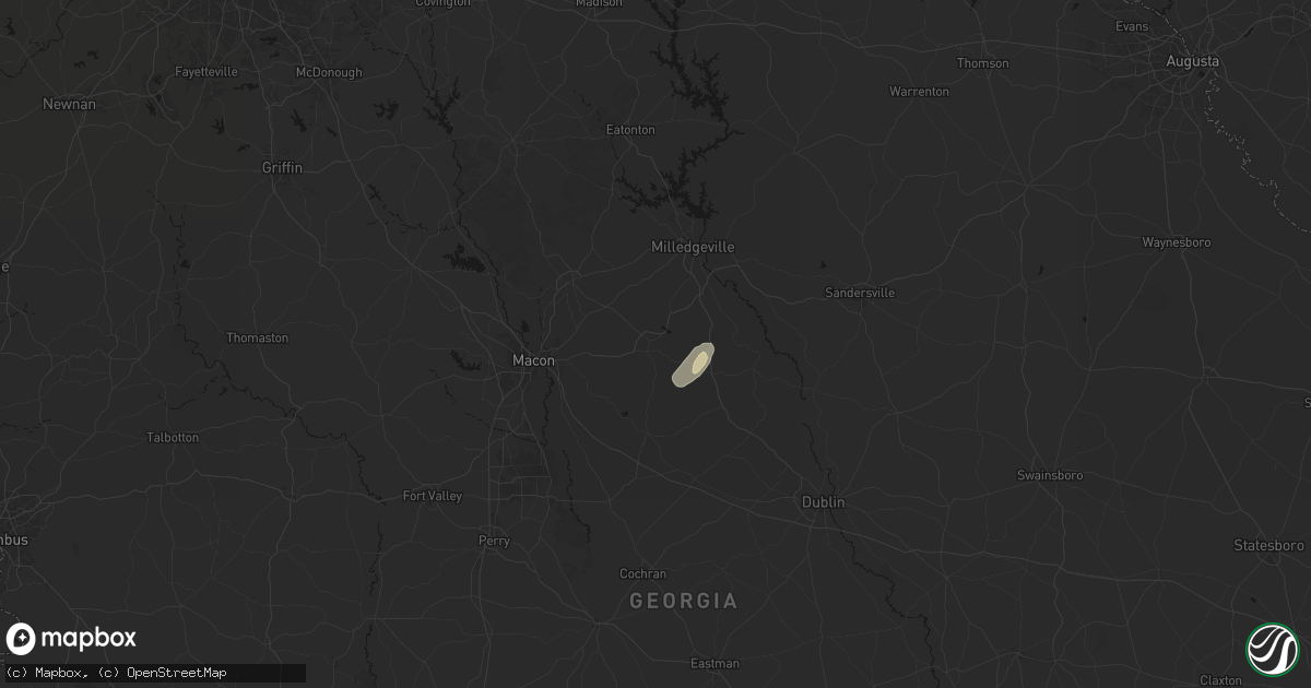 Hail map in Gordon, GA on May 26, 2026