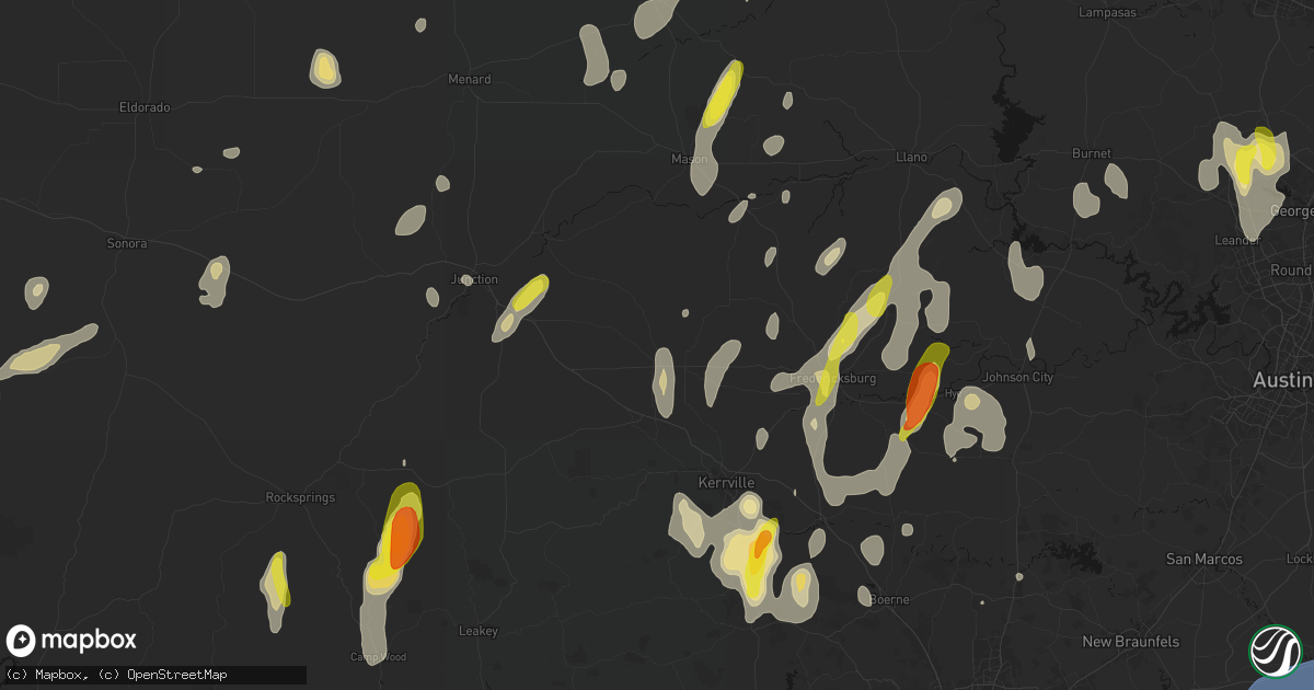 Hail map in Harper, TX on May 26, 2026