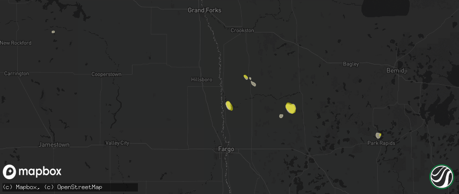 Hail map in Hendrum, MN on May 26, 2026