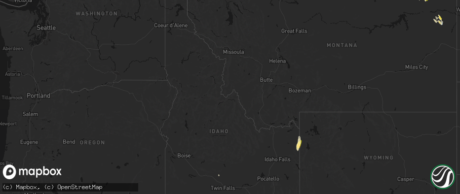 Hail map in Idaho on May 26, 2026