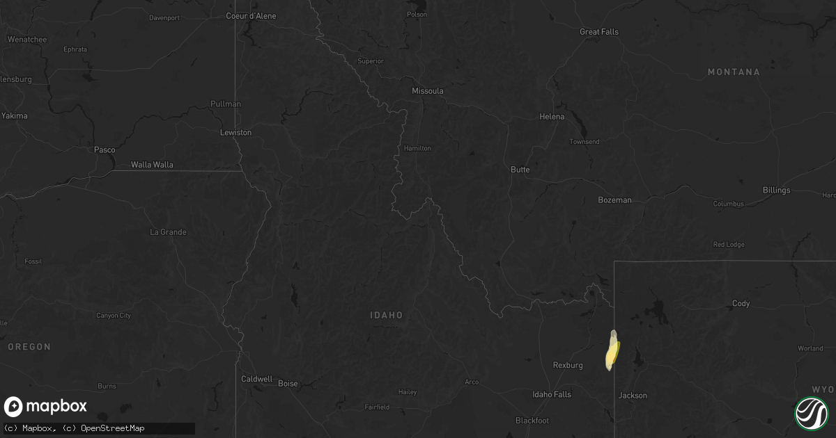Hail map in Idaho on May 26, 2026