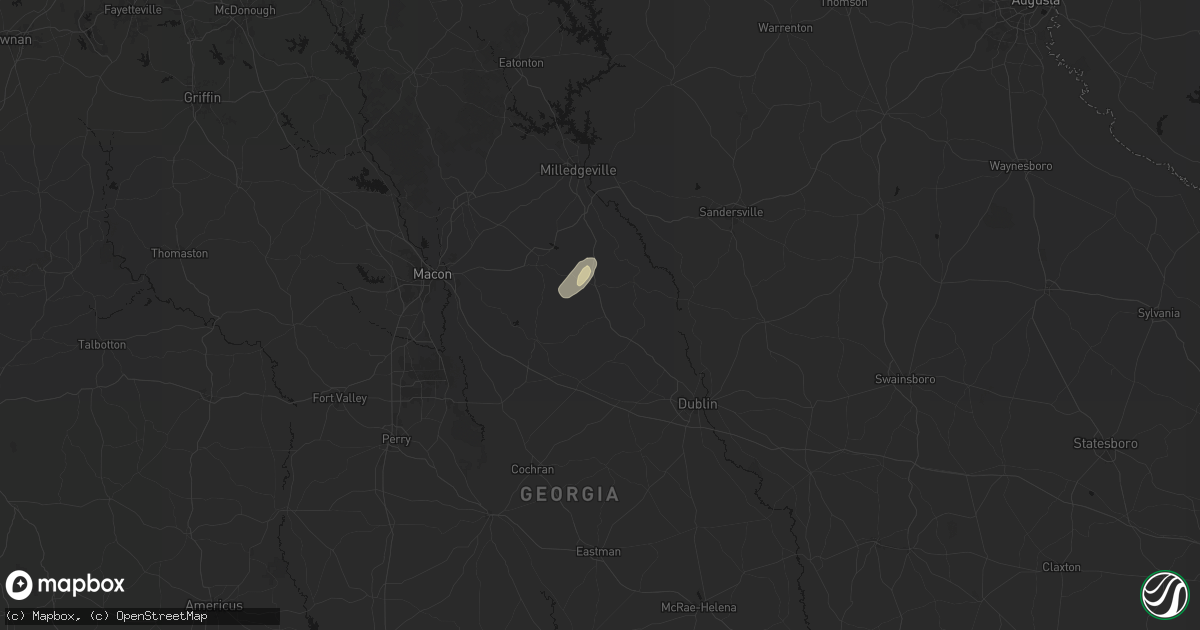 Hail map in Irwinton, GA on May 26, 2026