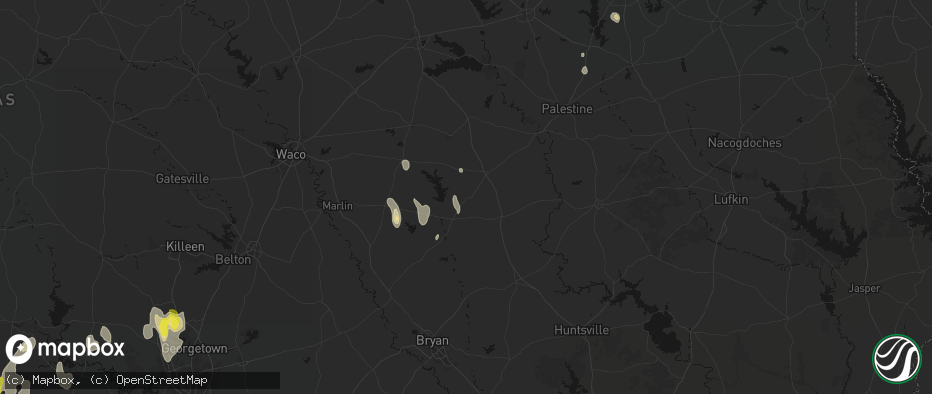 Hail map in Jewett, TX on May 26, 2026