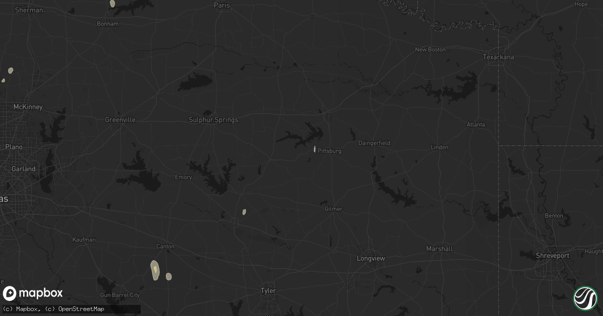 Hail map in Leesburg, TX on May 26, 2026