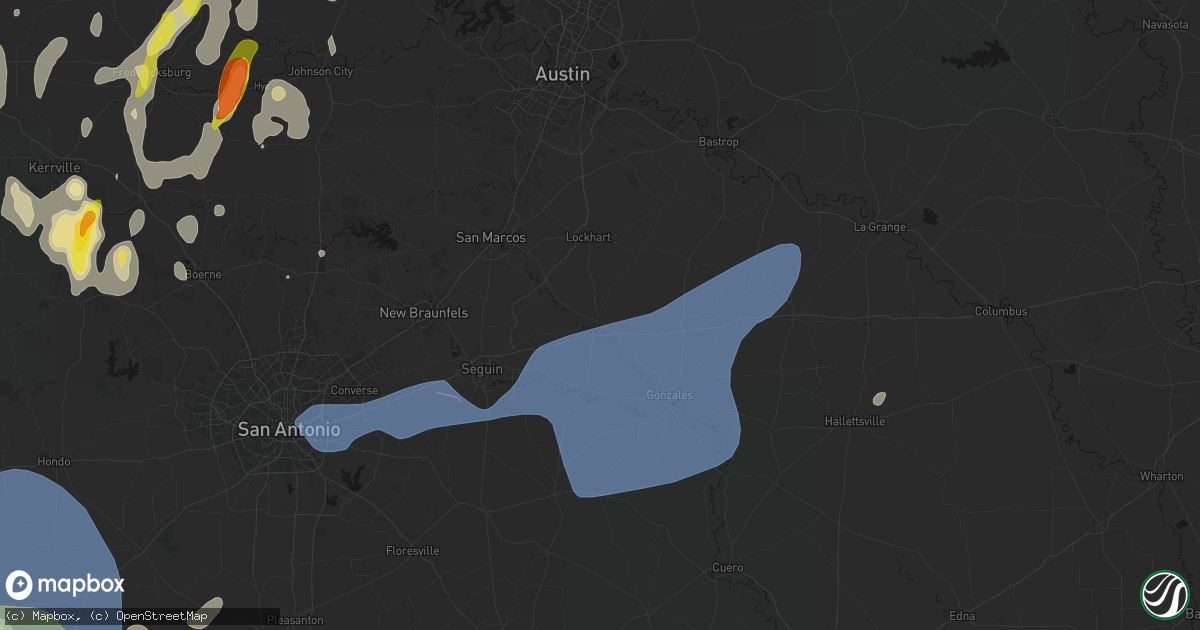 Hail map in Luling, TX on May 26, 2026