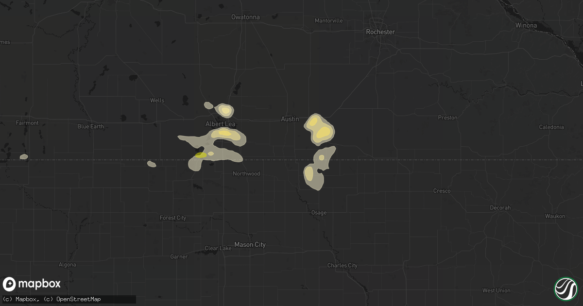 Hail map in Lyle, MN on May 26, 2026