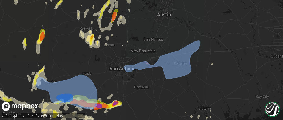 Hail map in Marion, TX on May 26, 2026