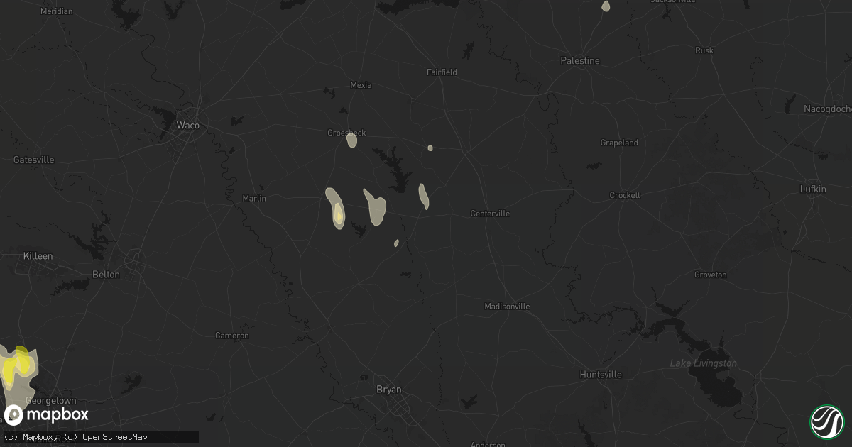 Hail map in Marquez, TX on May 26, 2026