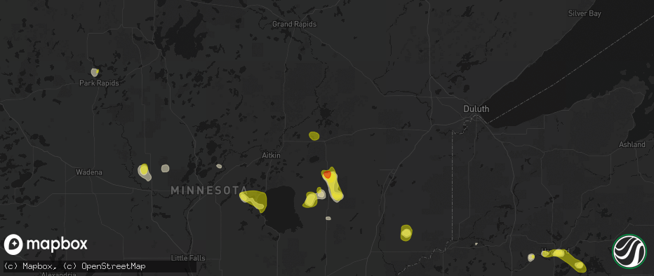 Hail map in Mcgregor, MN on May 26, 2026
