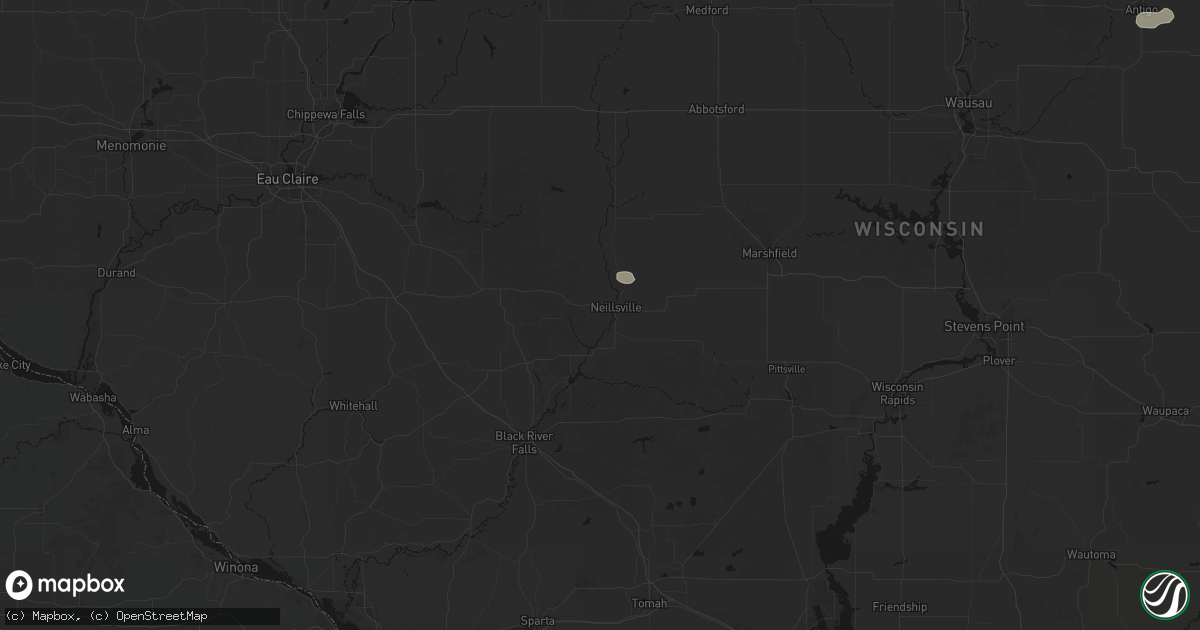 Hail map in Neillsville, WI on May 26, 2026
