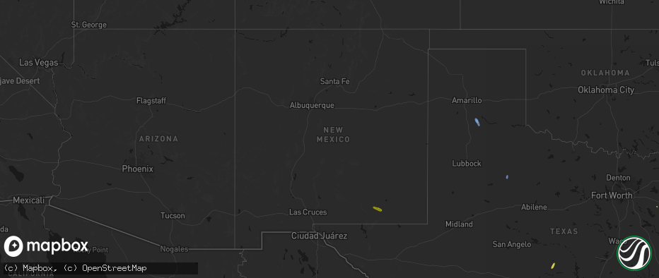 Hail map in New Mexico on May 26, 2026