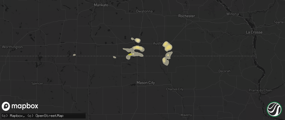 Hail map in Northwood, IA on May 26, 2026