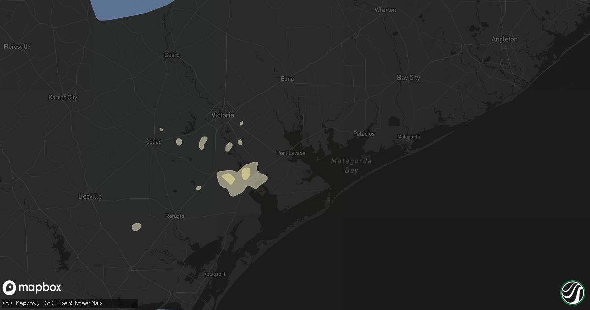 Hail map in Port Lavaca, TX on May 26, 2026