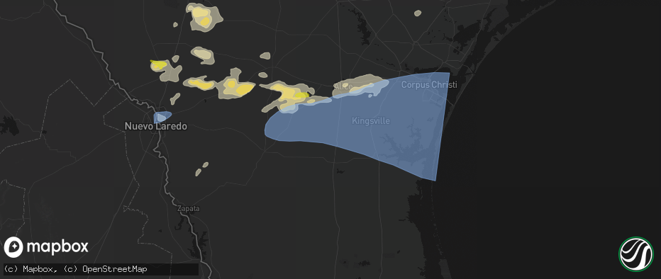 Hail map in Premont, TX on May 26, 2026