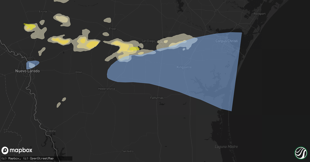 Hail map in Premont, TX on May 26, 2026