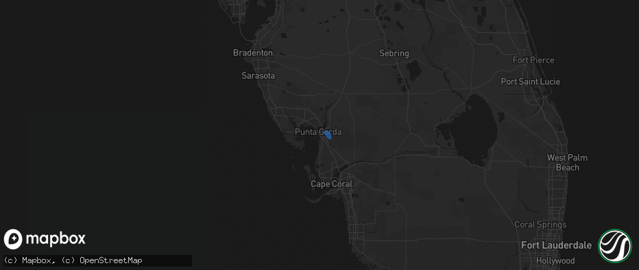 Hail map in Punta Gorda, FL on May 26, 2026