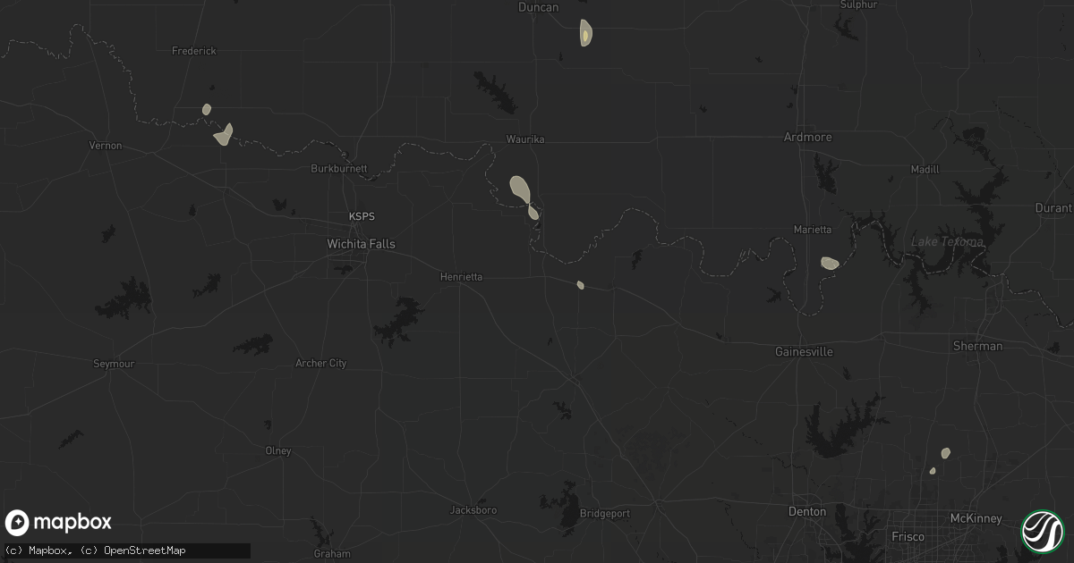 Hail map in Ringgold, TX on May 26, 2026