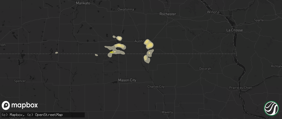 Hail map in Saint Ansgar, IA on May 26, 2026