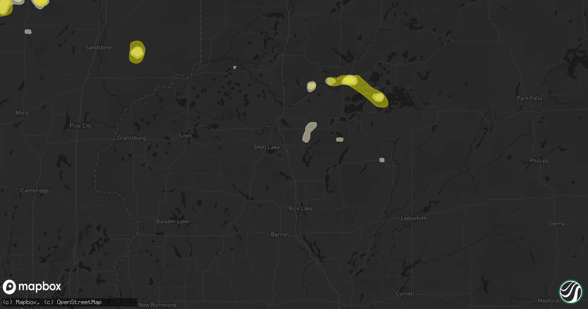 Hail map in Sarona, WI on May 26, 2026