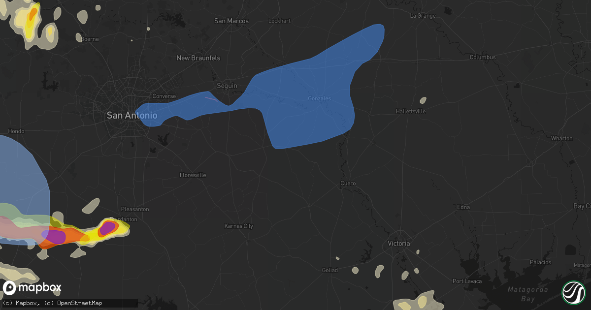 Hail map in Smiley, TX on May 26, 2026