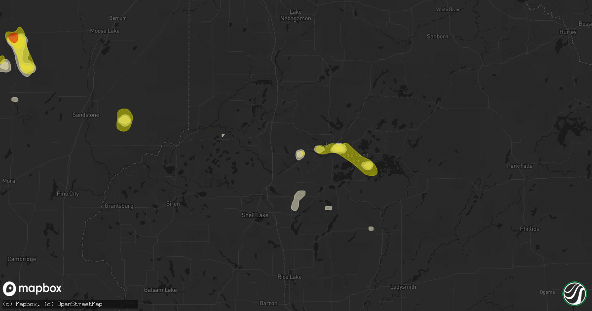 Hail map in Springbrook, WI on May 26, 2026