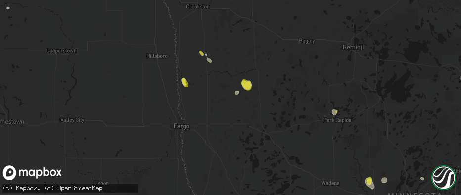 Hail map in Ulen, MN on May 26, 2026