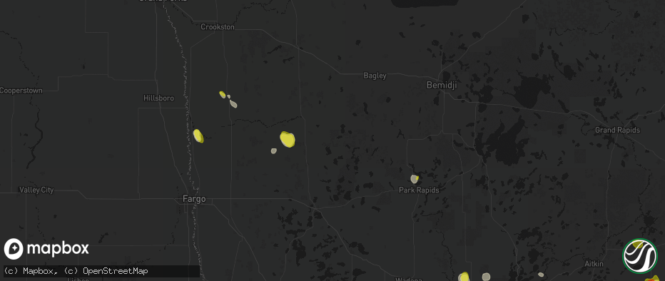 Hail map in Waubun, MN on May 26, 2026