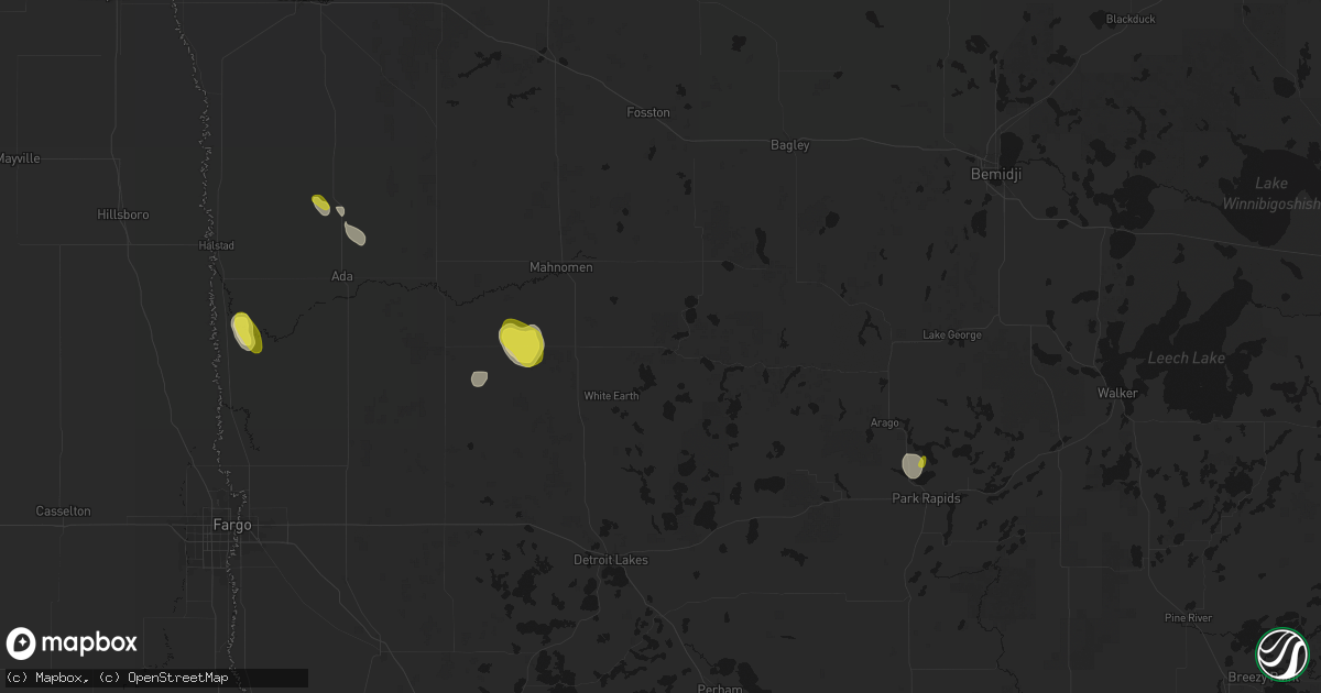 Hail map in Waubun, MN on May 26, 2026