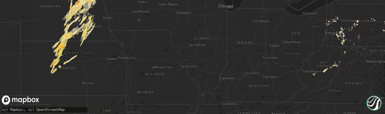 Hail map in Kansas on May 27, 2012